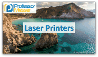 Laser Printers video title slide