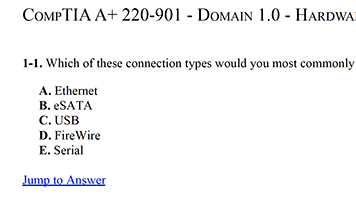 Professor Messer's CompTIA A+ 220-901 Pop Quiz Collection
