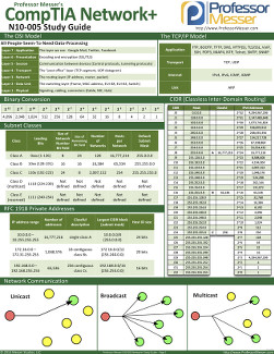 Professor Messer's CompTIA N10-005 Network+ Course Notes