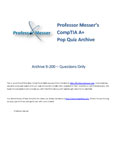 Professor Messer’s CompTIA A+ Pop Quiz Archives