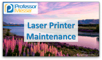Laser Printer Maintenance video title slide