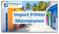 Impact Printer Maintenance video title slide