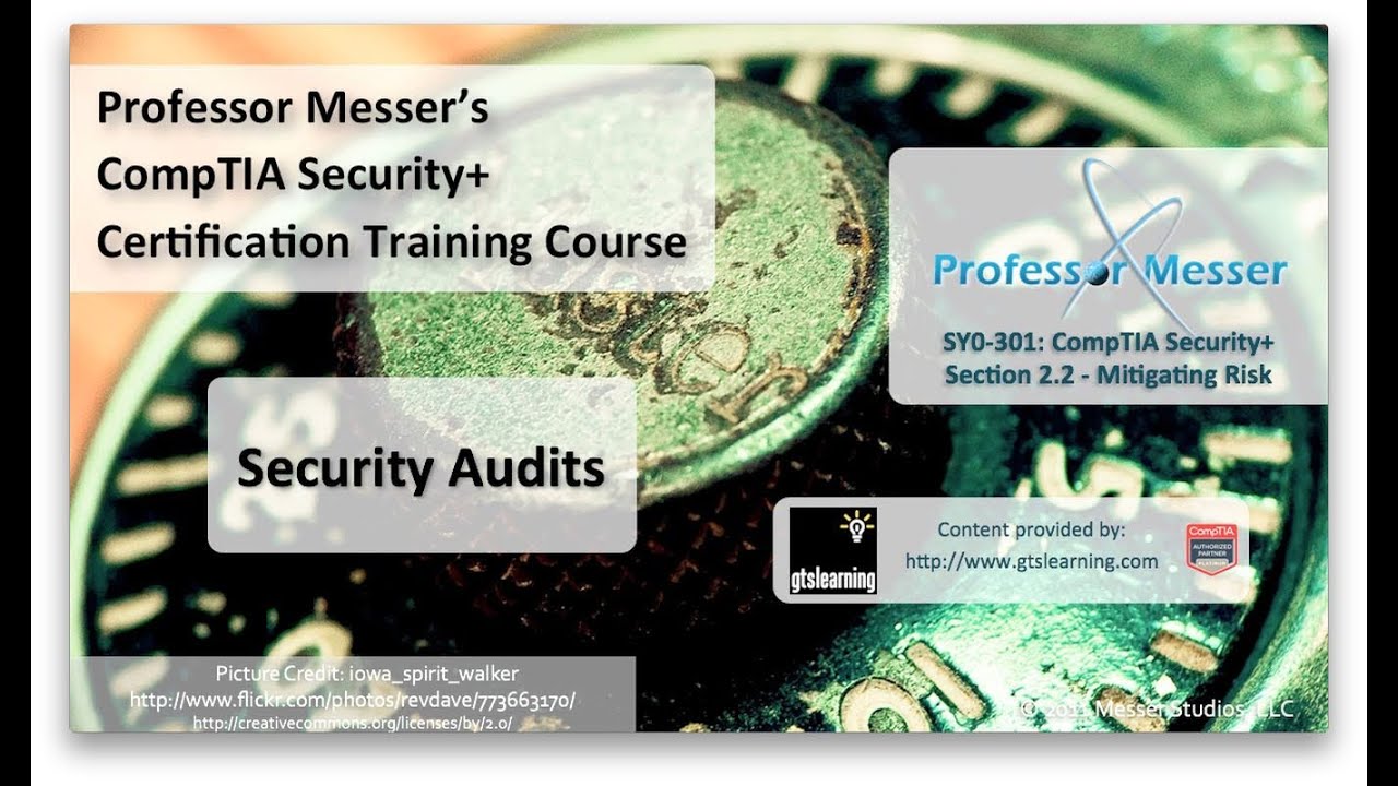 CompTIA Security+ SY0-301: 2.2 - Security Audits - Professor Messer IT ...