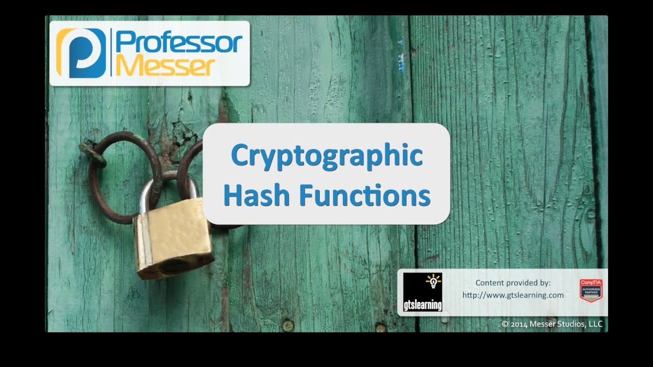 Cryptographic Hash Functions - CompTIA Security+ SY0-401: 6.2 ...