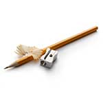 Pencil and sharpener