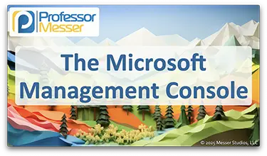 The Microsoft Management Console title slide
