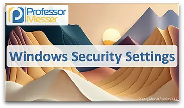 Windows Security Settings title slide