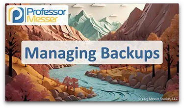 Managing Backups title slide