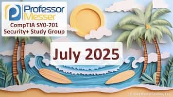 Cover slide for the February 2025 Security+ Study Group