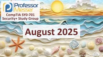 Cover slide for August 2025 Security+ Study Group