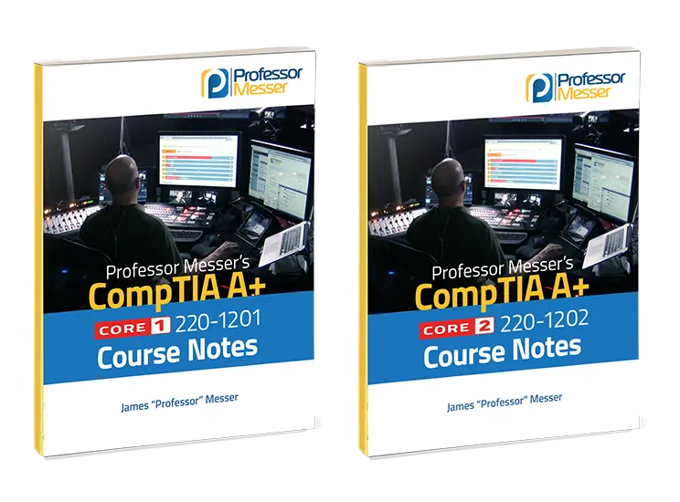 220-1202 Course Notes title page on a tablet