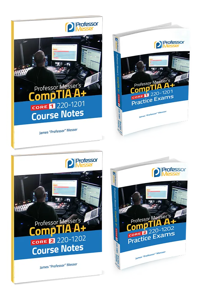 220-1202 Course Notes title page on a tablet