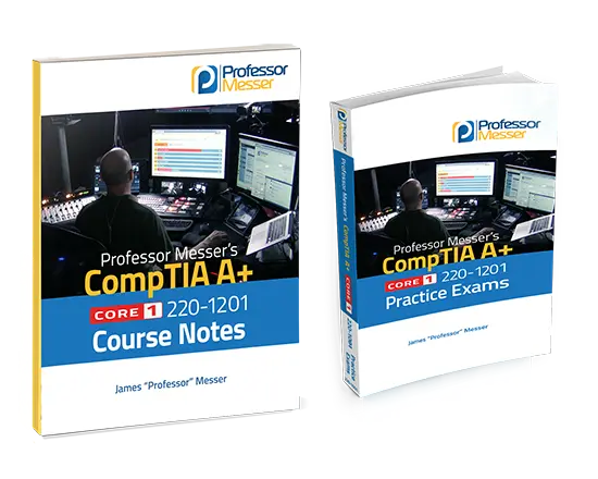 220-1201 Course Notes title page on a tablet