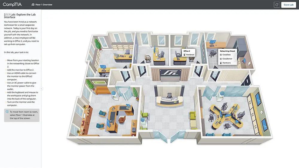 A+ 220-1201 CertMaster Labs overview page
