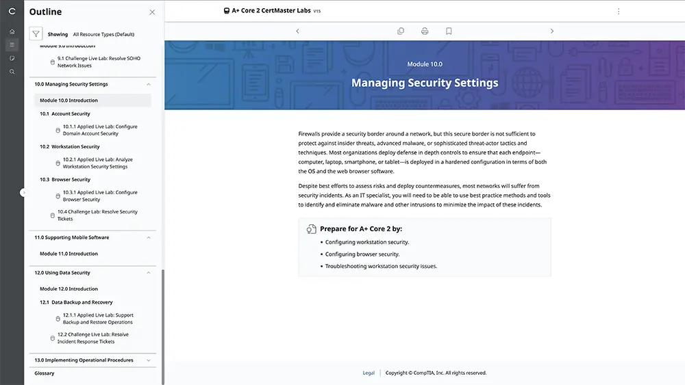 220-1201 CertMaster Study chapter text