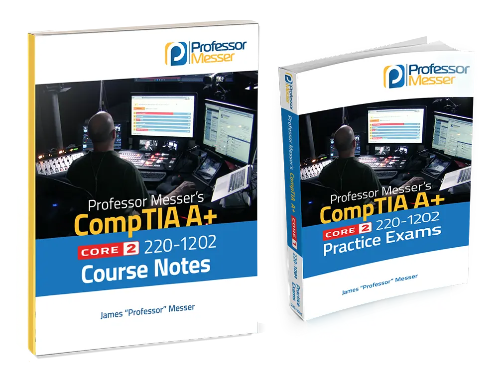 220-1201 Course Notes title page on a tablet