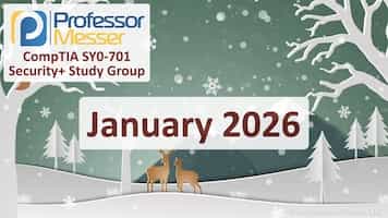 January 2026 Security+ Study Group title slide - January 20206