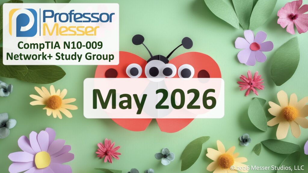 May 2026 Network+ Study Group title slide