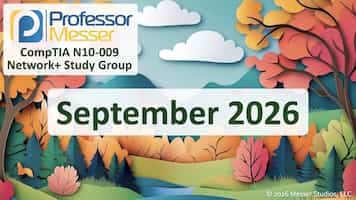 September 2026 Network+ Study Group title slide