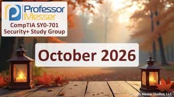 October 2026 Security+ Study Group title slide